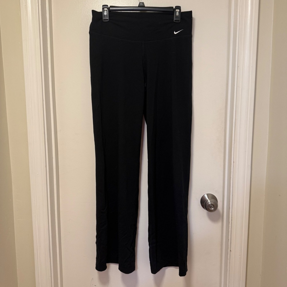 Nike Black Athletic Yoga Pants Womens Activewear Workout High Waist